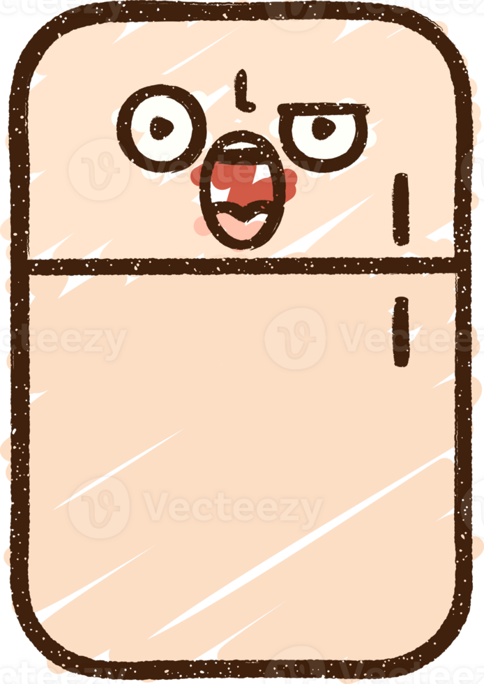 a cartoon refrigerator with a face and eyes png