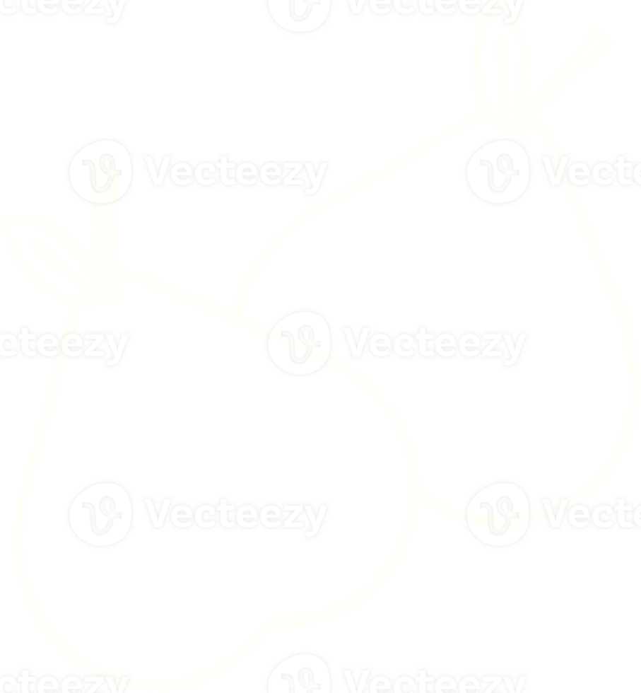 a drawing of a pear with a white outline png