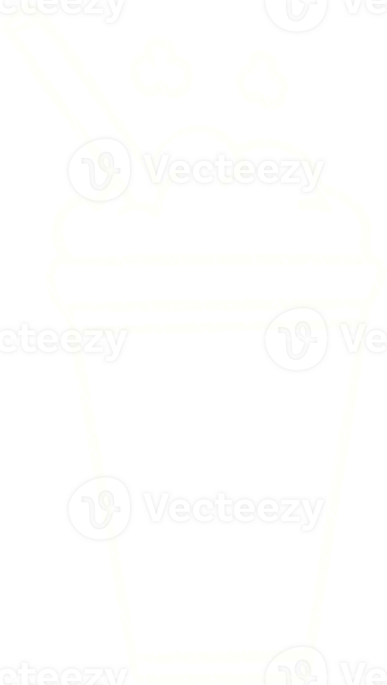 a drawing of a ice cream with a white outline png