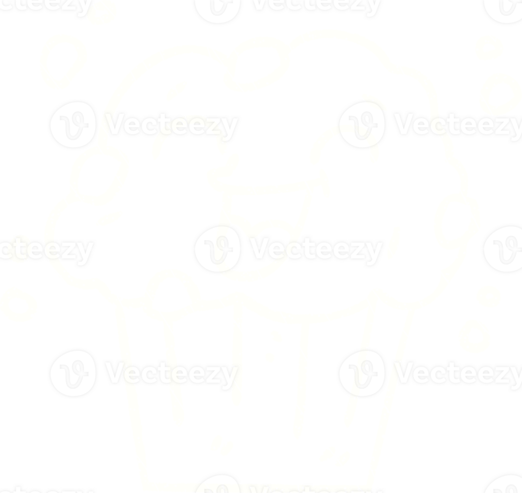 a cartoon cupcake with a smile on it png