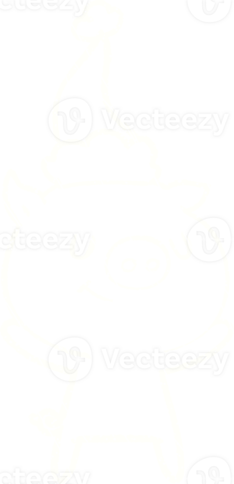 a white pig with a santa hat on a transparent background png