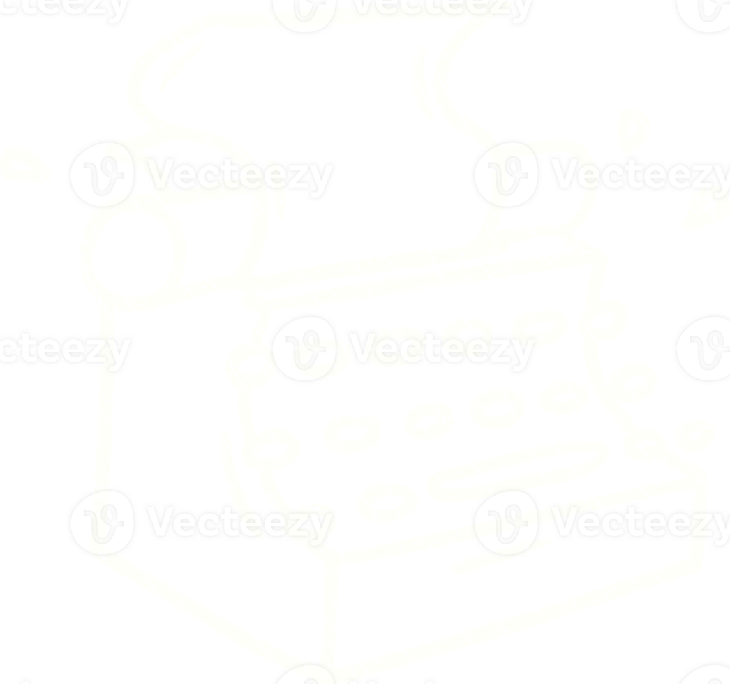 a drawing of a typewriter on a transparent background png
