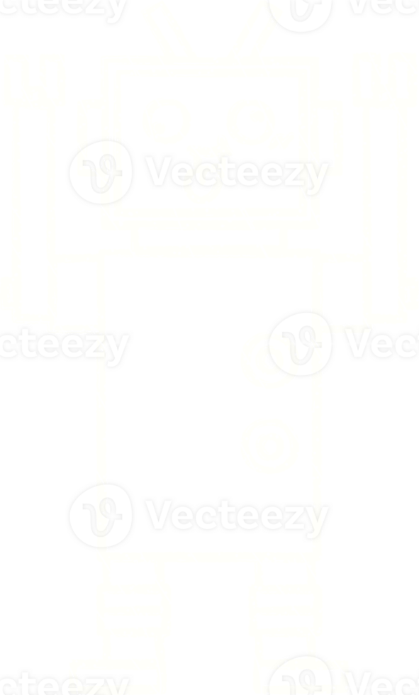 a robot drawing on a transparent background png