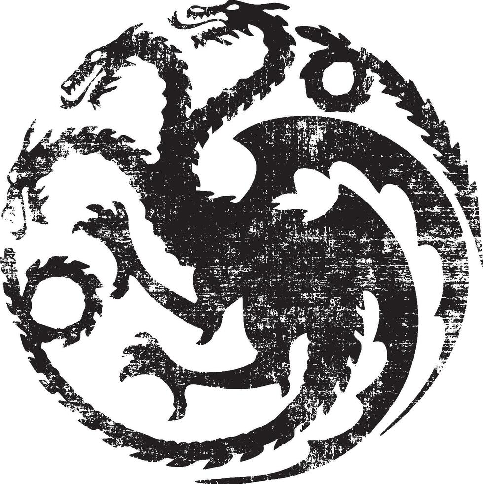 3 headed dragon hydra vector