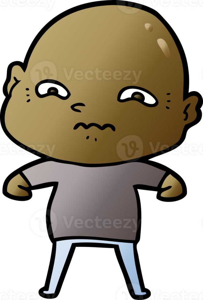cartoon nervous man drawing png