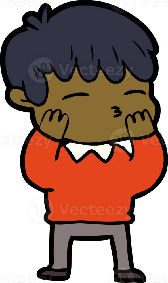 cartoon curious boy drawing png