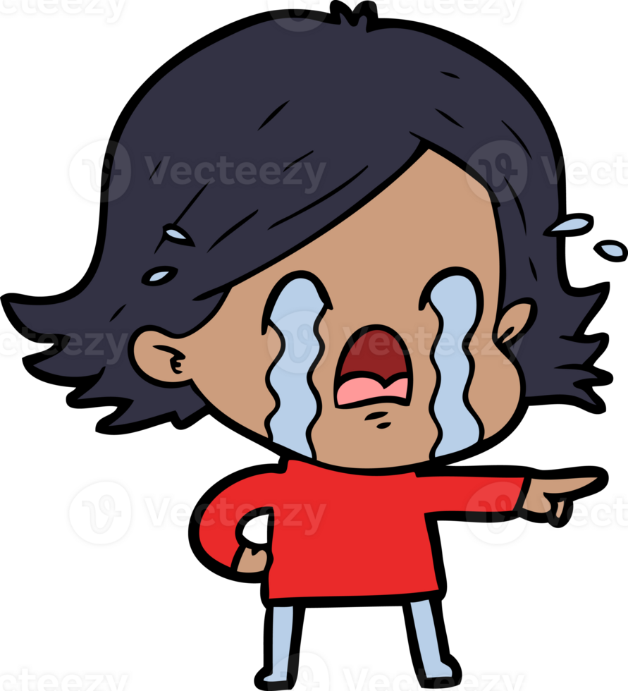 cartoon woman crying drawing png