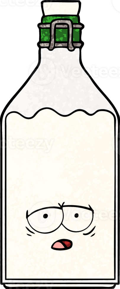 cartoon old milk bottle drawing png