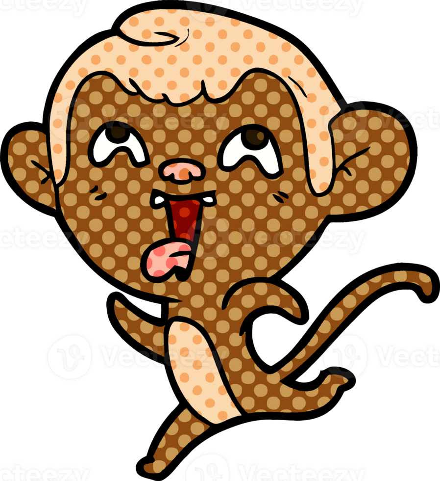 crazy cartoon monkey drawing png