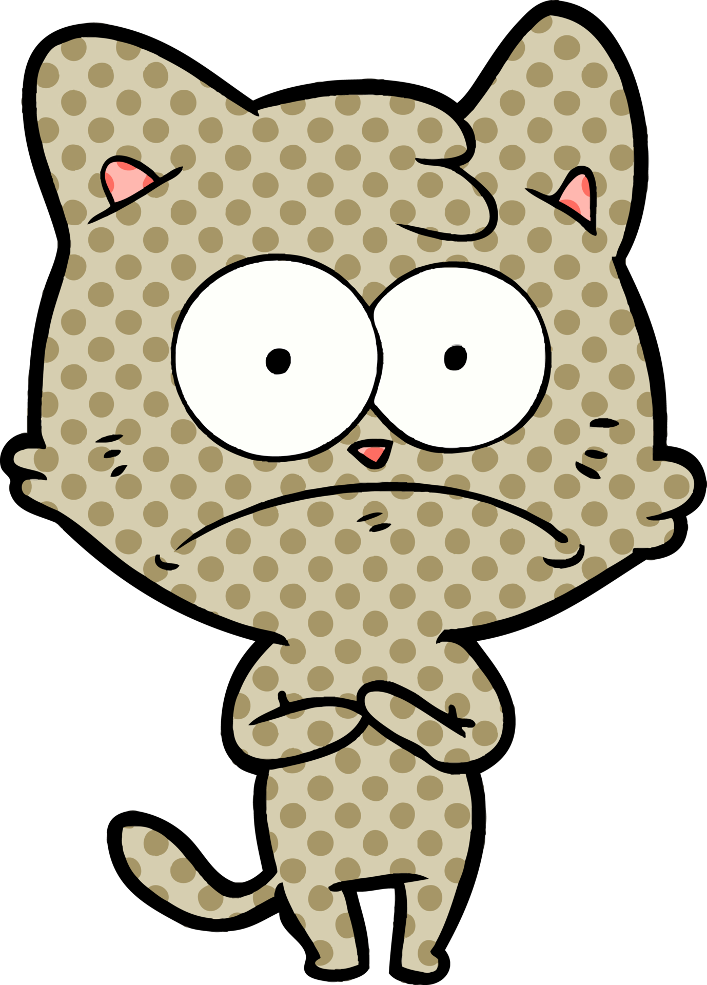cartoon nervous cat drawing 46995462 PNG