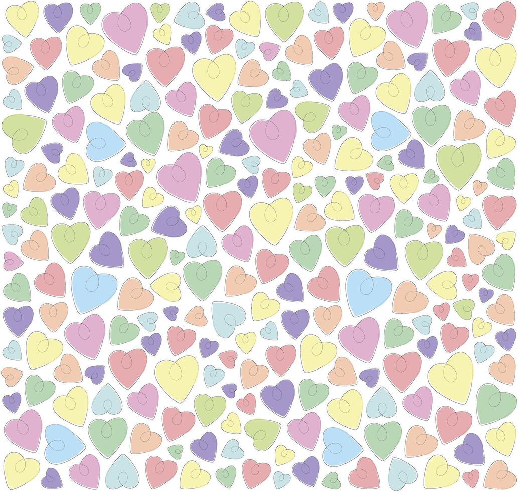 Hearts on a white background vector