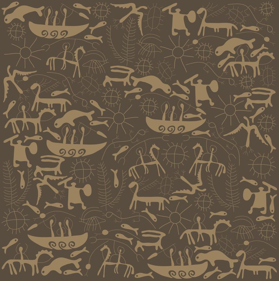 Shamanic brown background vector