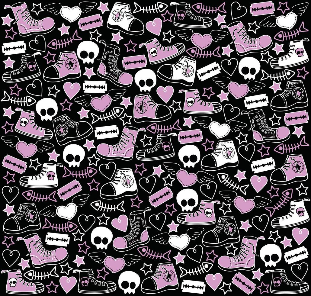 Teen background with shoes vector