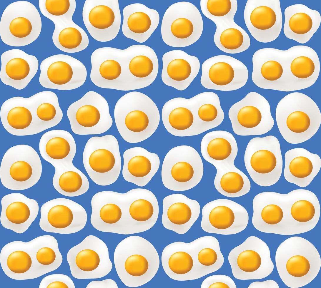Scrambled eggs.Seamless background vector