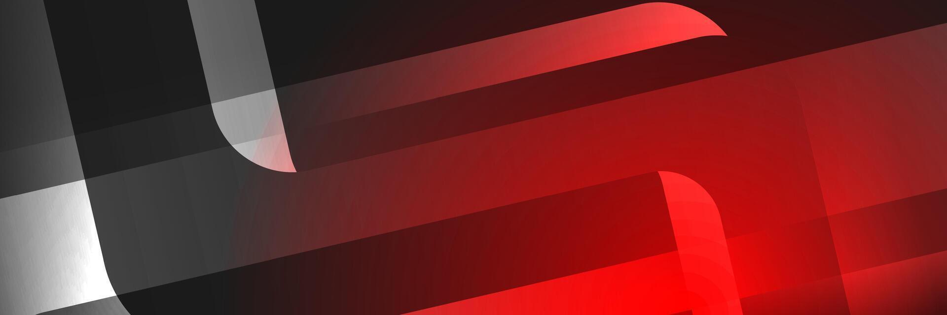 Red and black abstract techology geometry banner vector