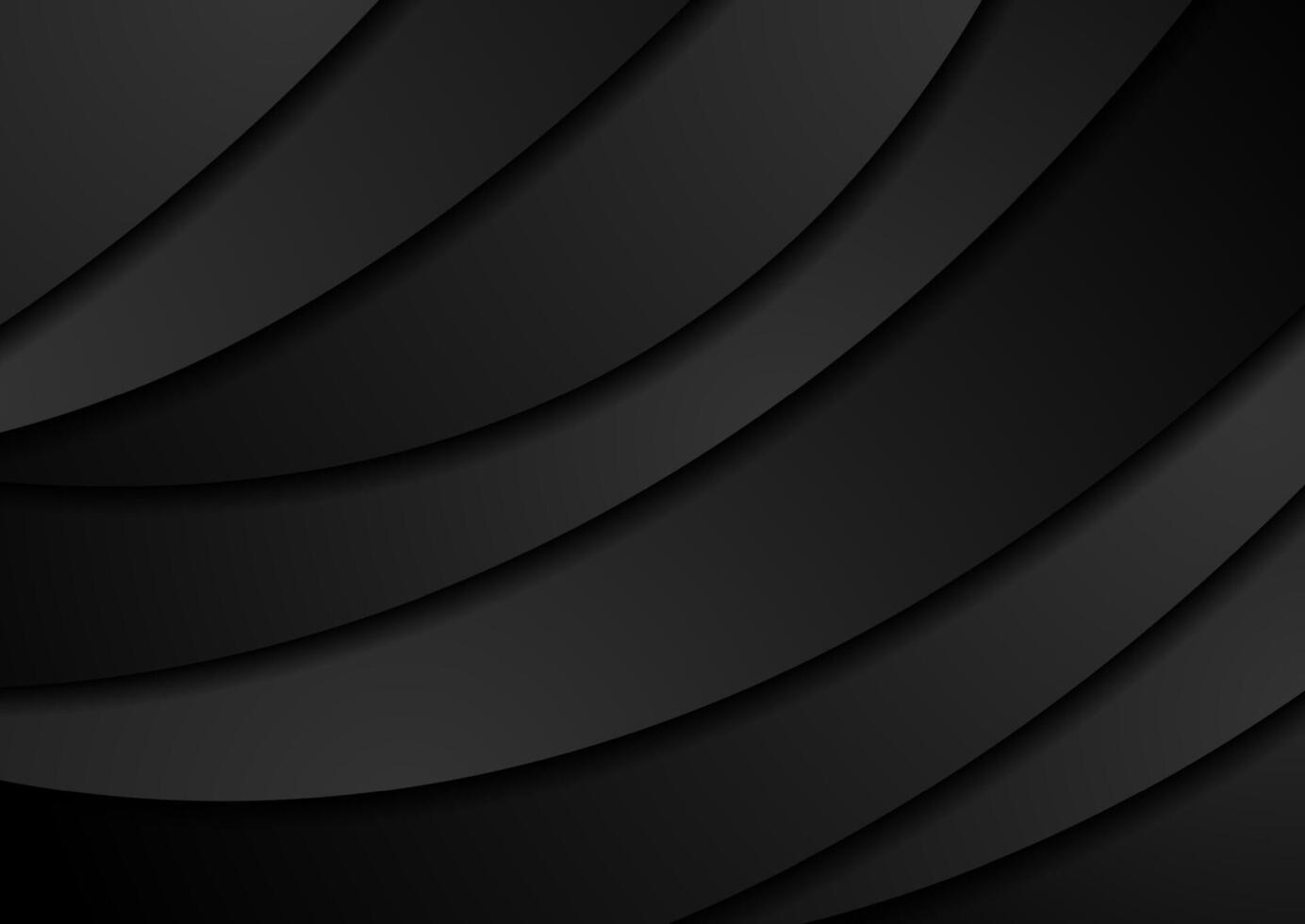 Black waves abstract corporate geometric background vector