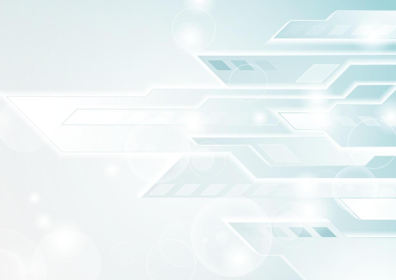 Blue white tech geometric minimal abstract background vector