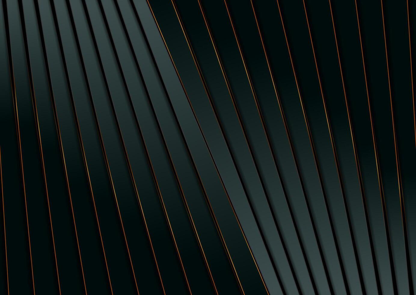 Dark blue striped abstract background with golden lines vector