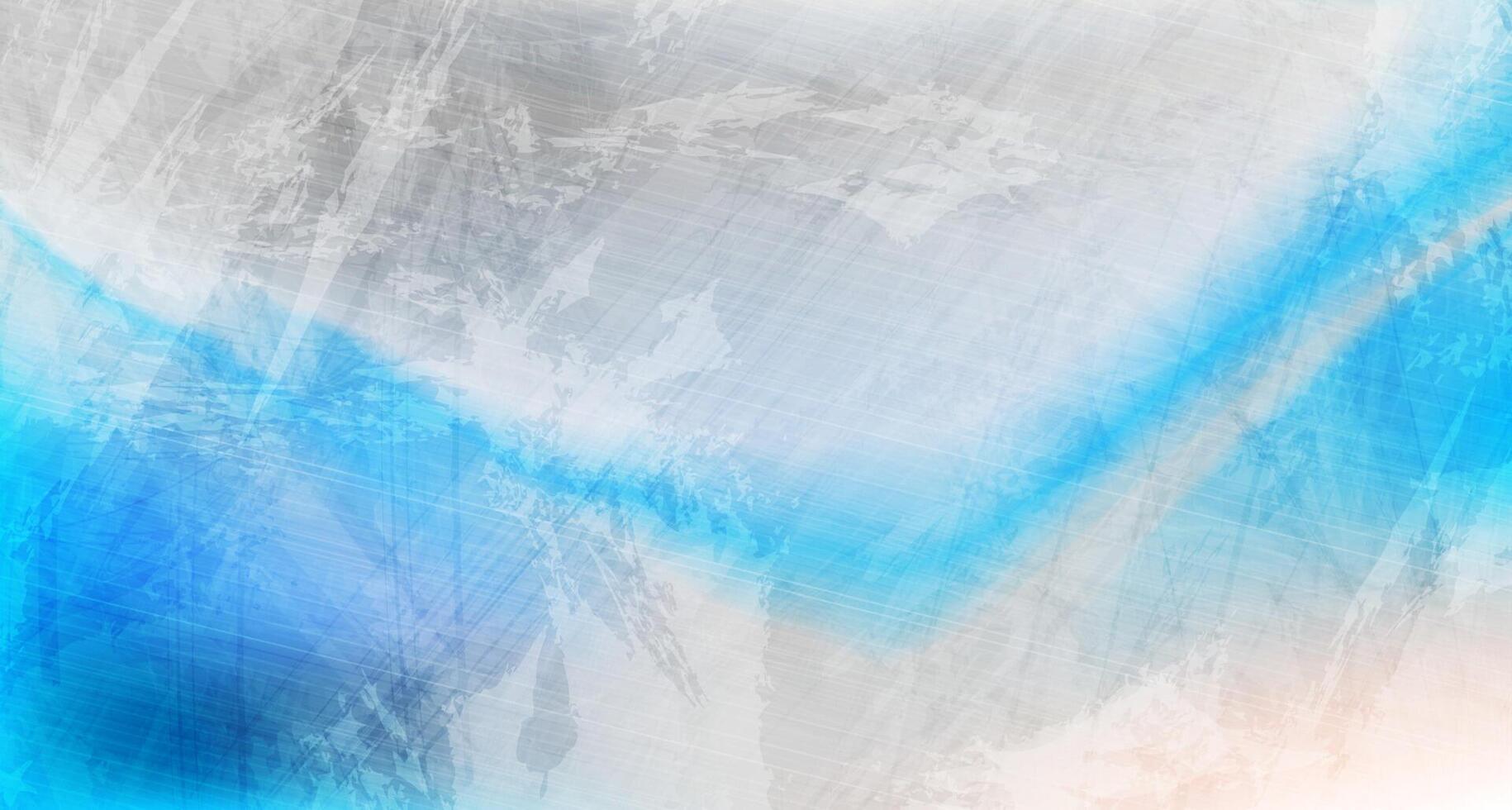Blue and grey smooth wavy gradient abstract grunge background vector