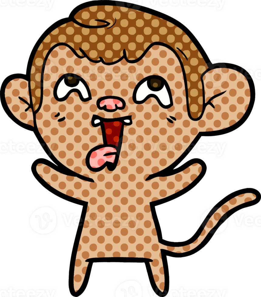 crazy cartoon monkey drawing png