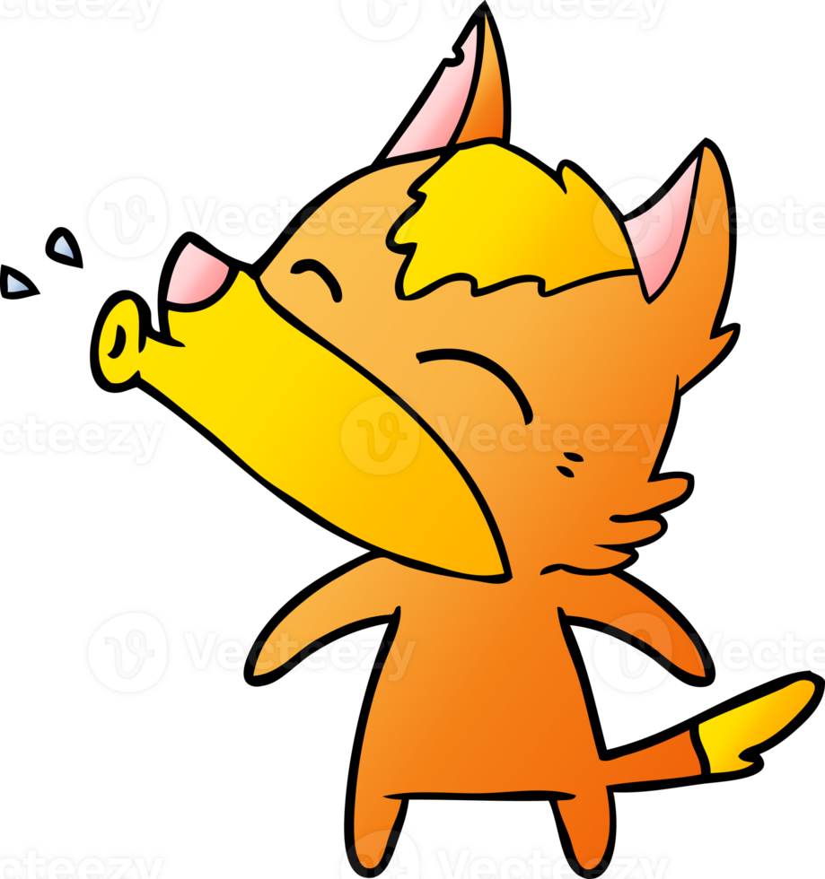 fox cartoon character drawing png