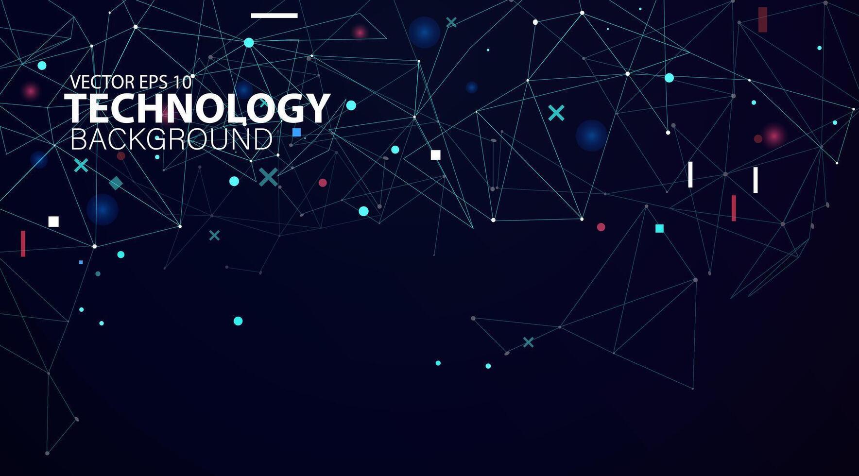 Abstract connection and line background for technology, nanotech, science, artificial intelligence, futuristic, and modern concept vector