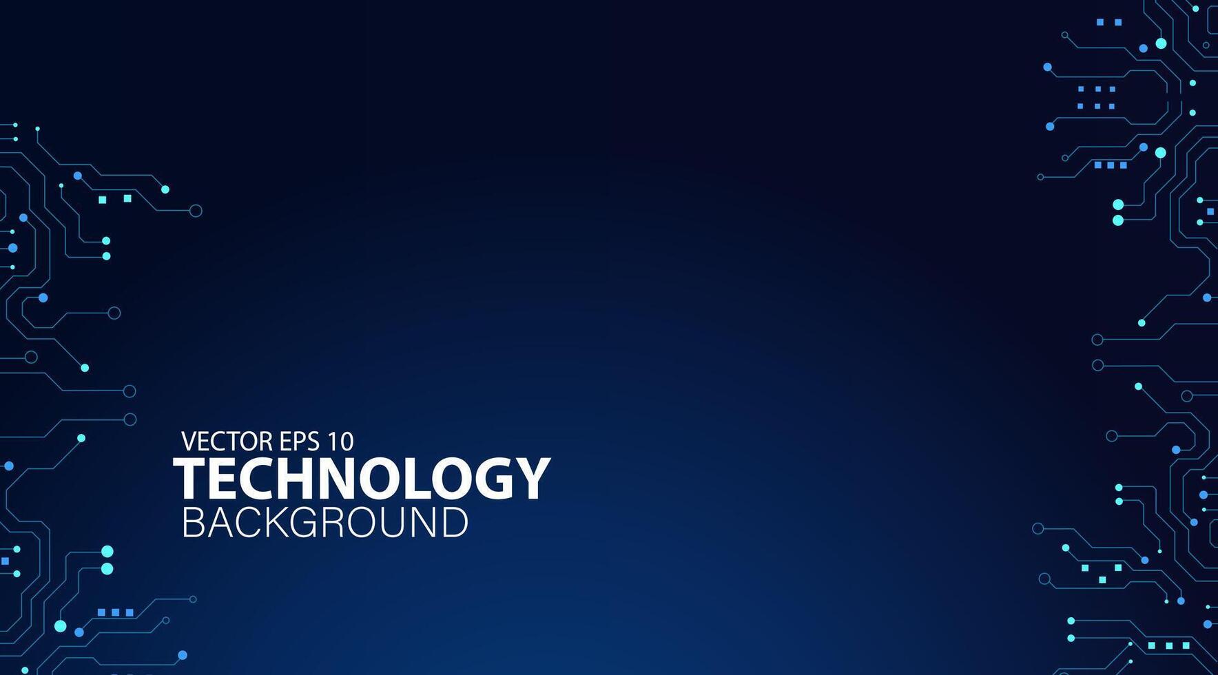 Abstract technology circuit board, neural and nanotechnology on blue, grey background vector