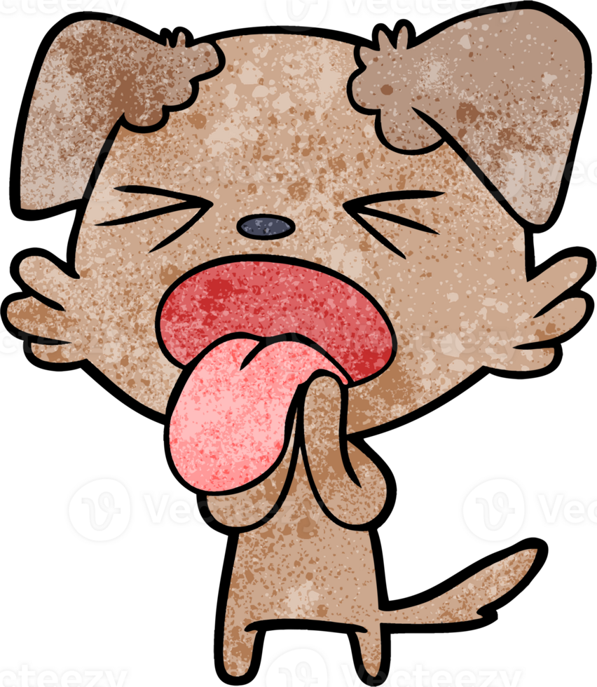 cartoon disgusted dog drawing png