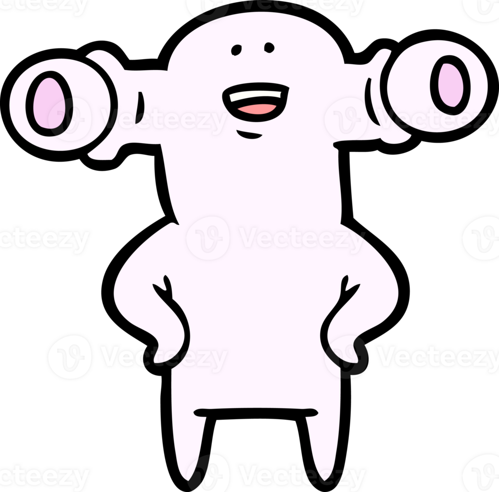friendly cartoon alien drawing png