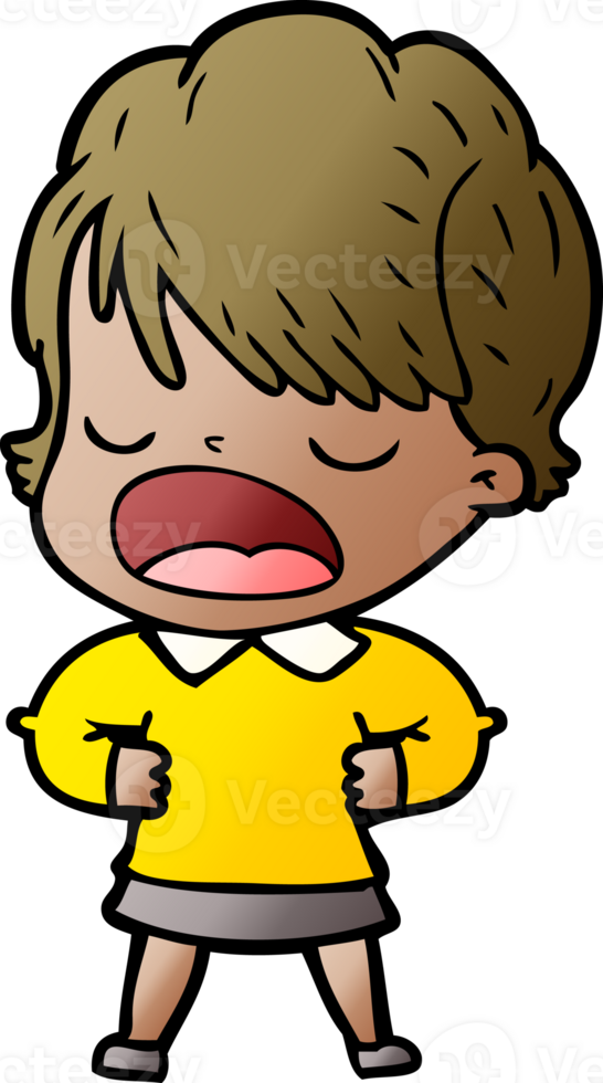 cartoon woman talking drawing png