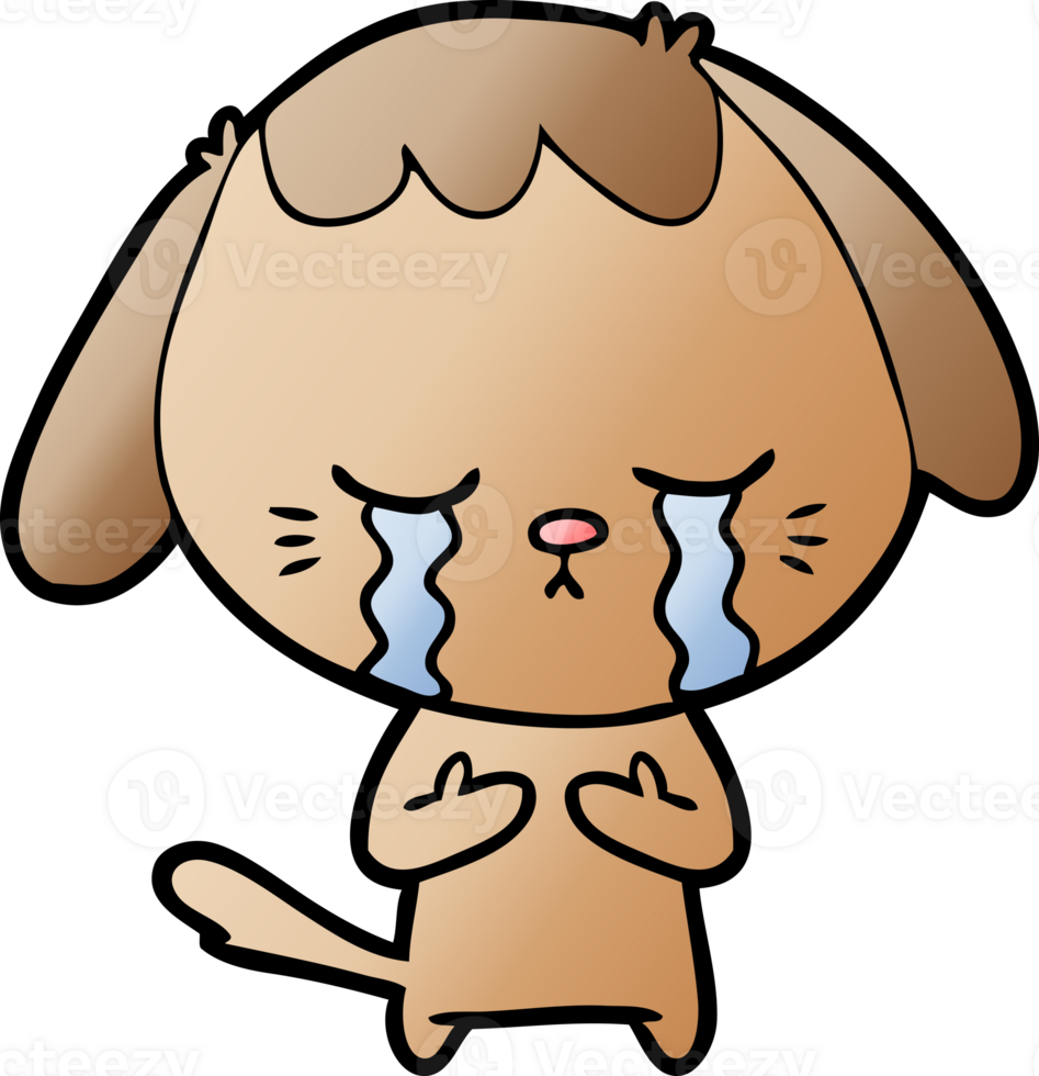 cartoon crying dog drawing png