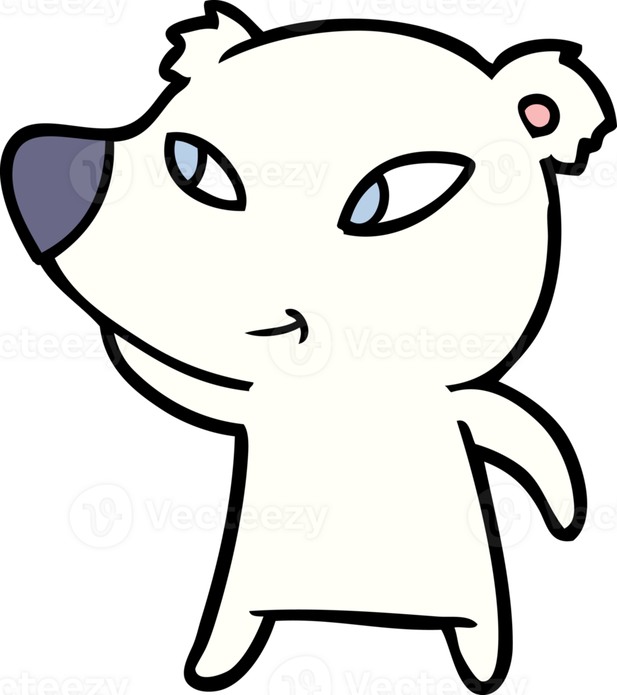 polar bear cartoon drawing png