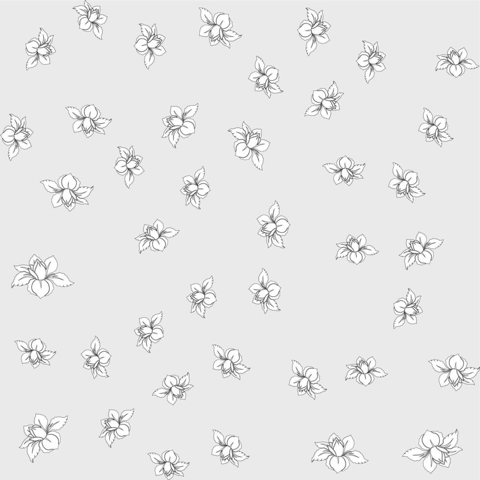 Minimalist floral pattern vector
