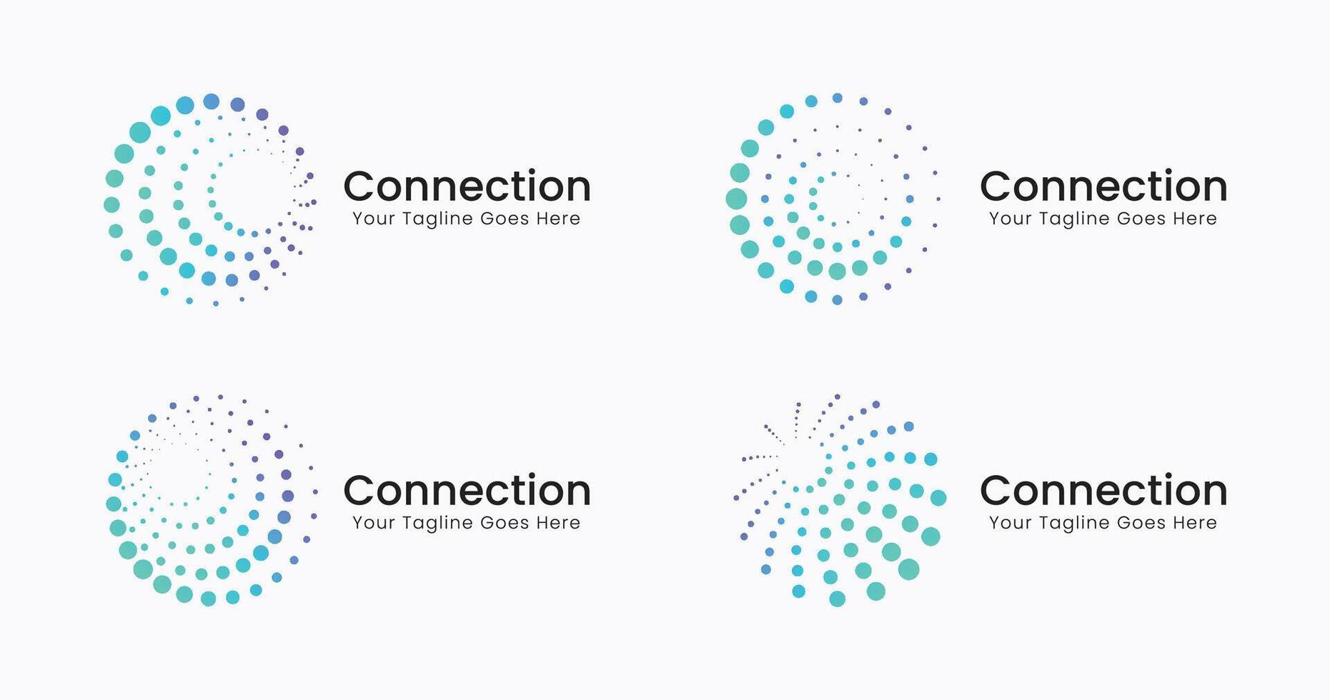 Connection Logo Business Global Technology and Network. Icon Template Collection Sign Symbol Innovation Communication Global vector