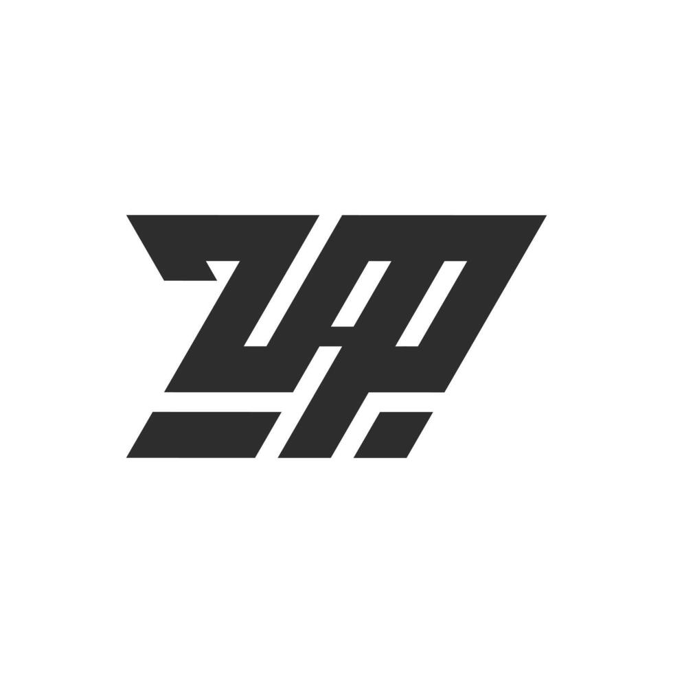 ZAP letter logo, ZAP or Z P letter alphabet logo vector