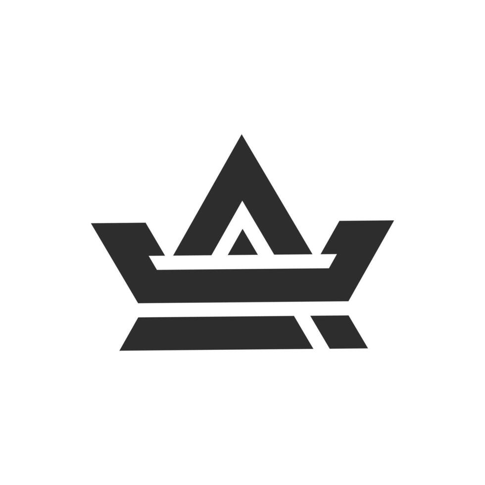 ACI letter logo, letter with crown logo vector
