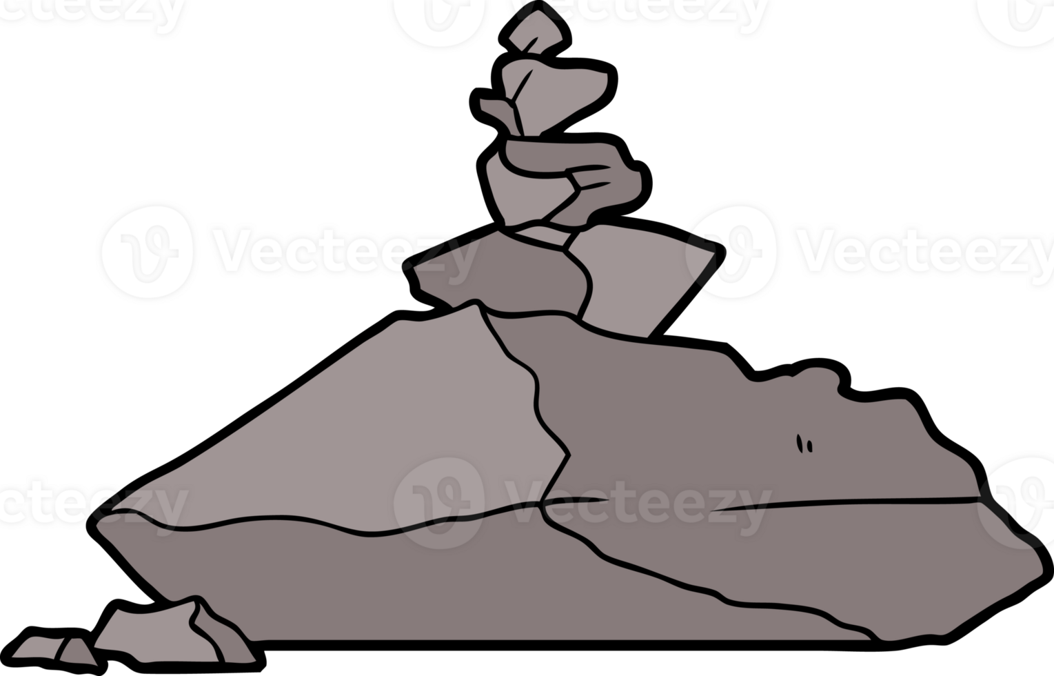 cartoon rocks drawing png
