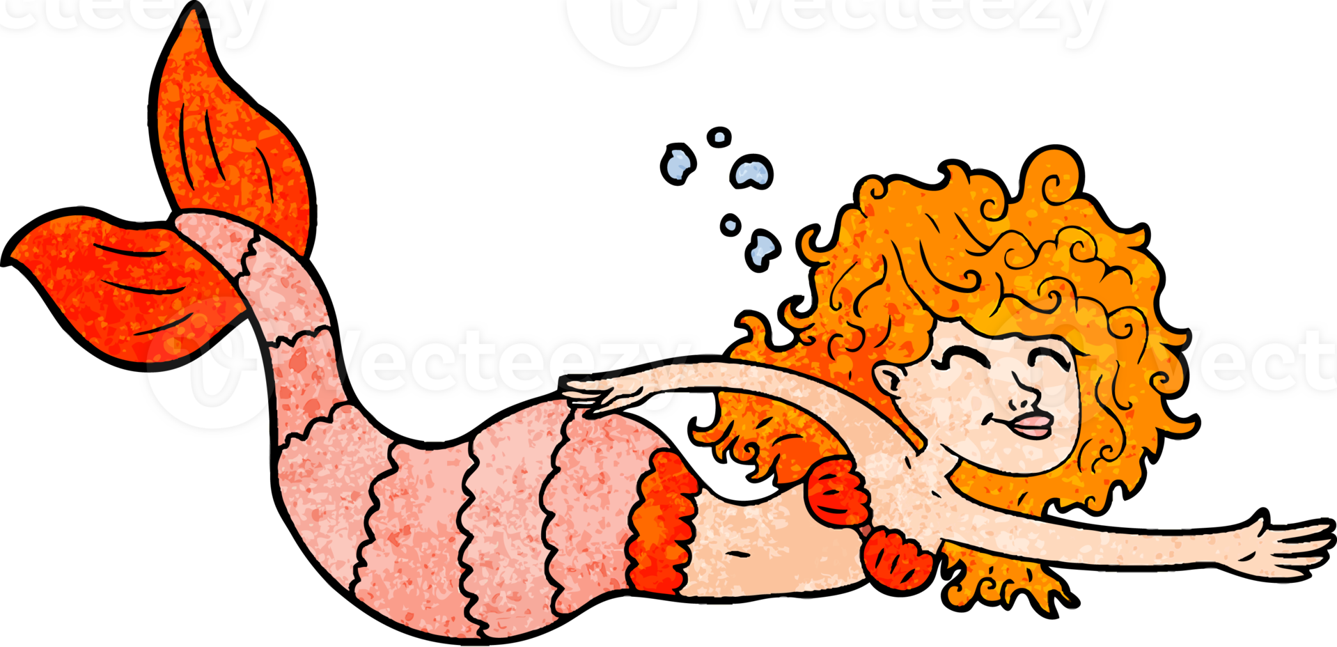 cartoon mermaid drawing png