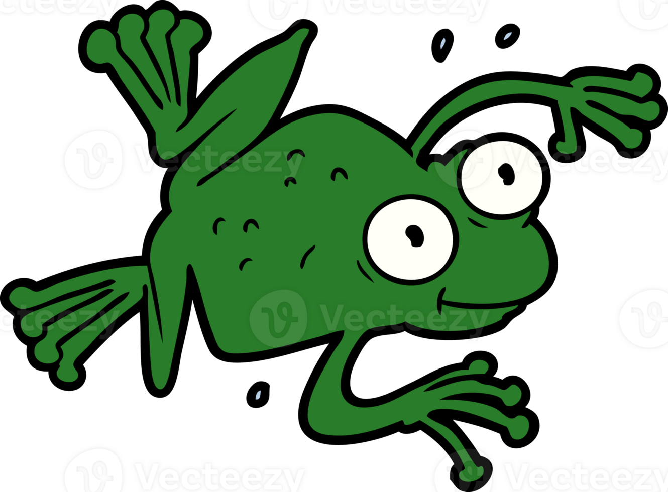 cartoon frog drawing png