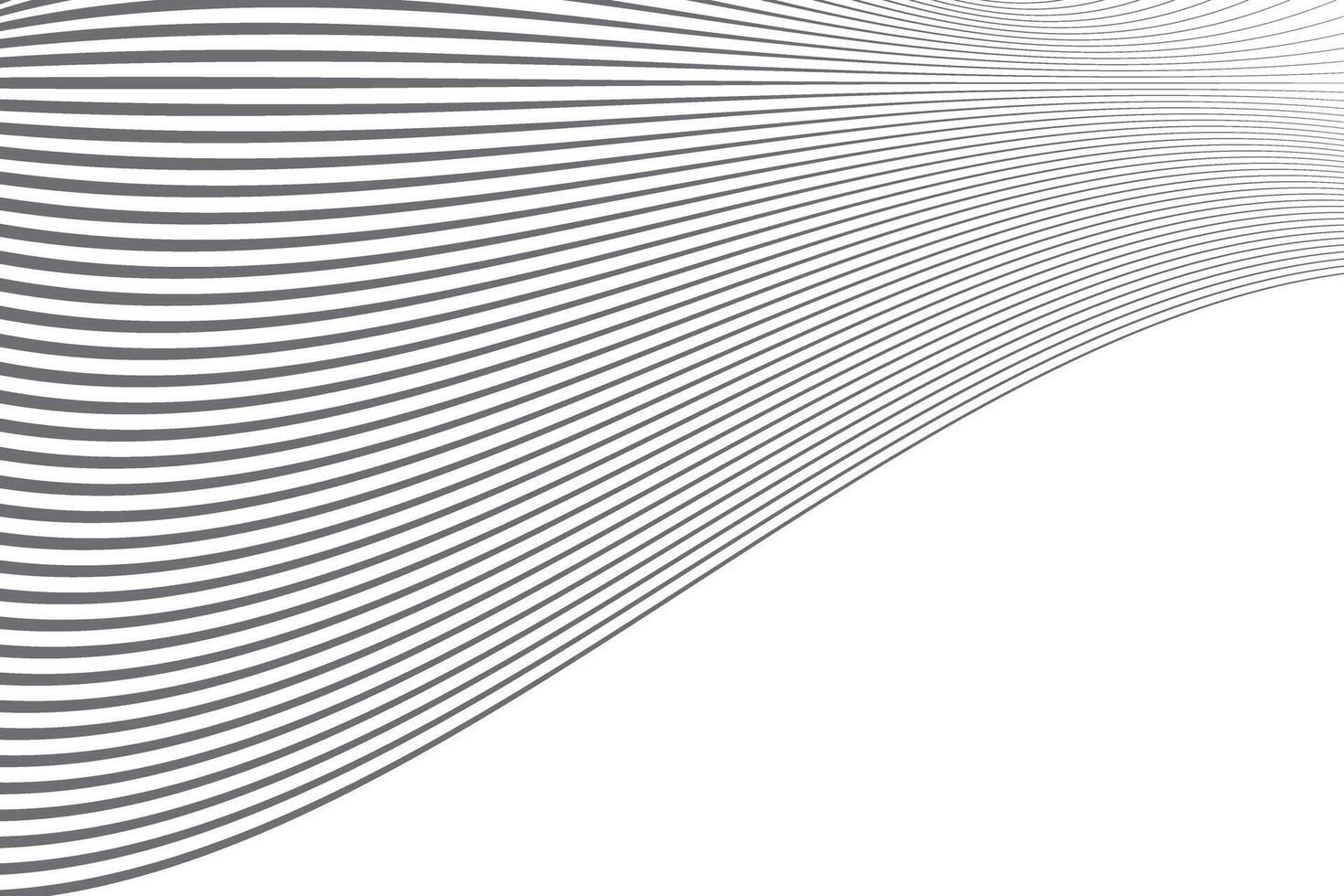 simple abstract grey ash color horizontal creative geometric wavy line pattern white background vector