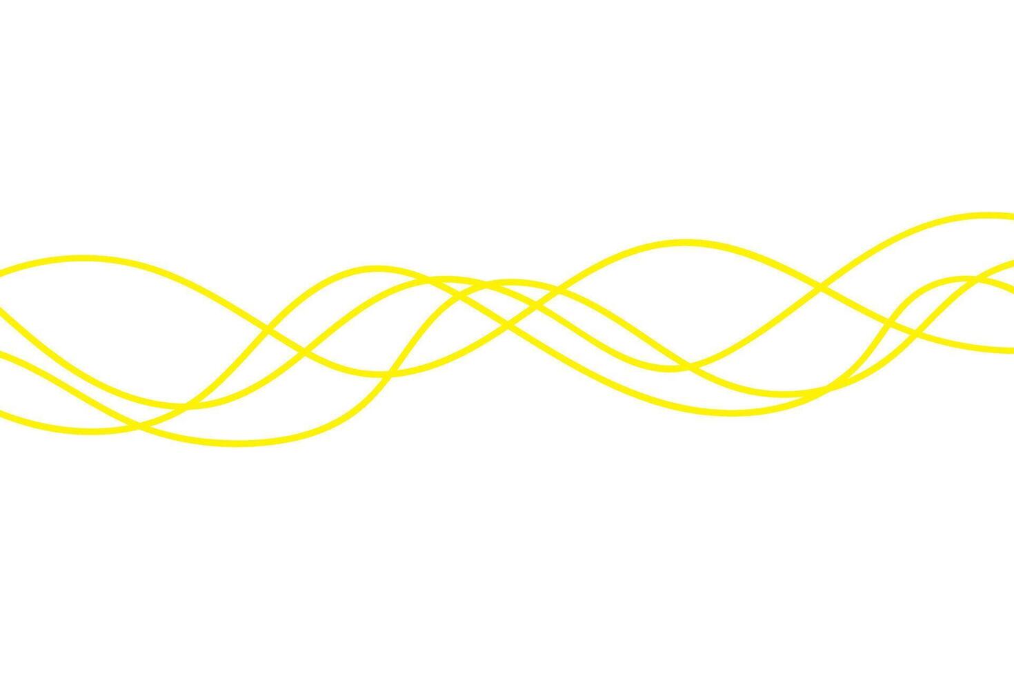 simple abstract yellow color creative geometric thin wavy line pattern vector