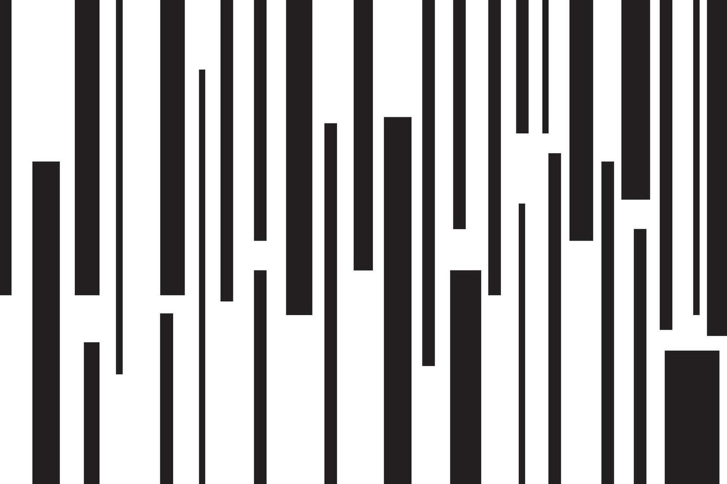 simple abstract black color thin to thick vertical halfline pattern vector