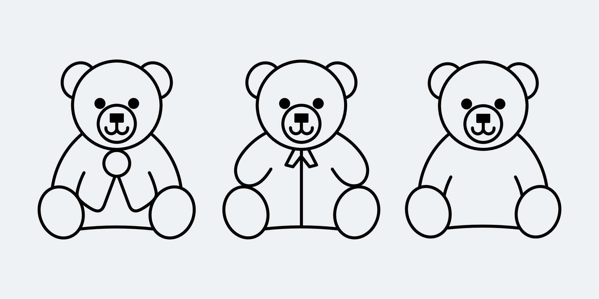 cute bear toy design vector