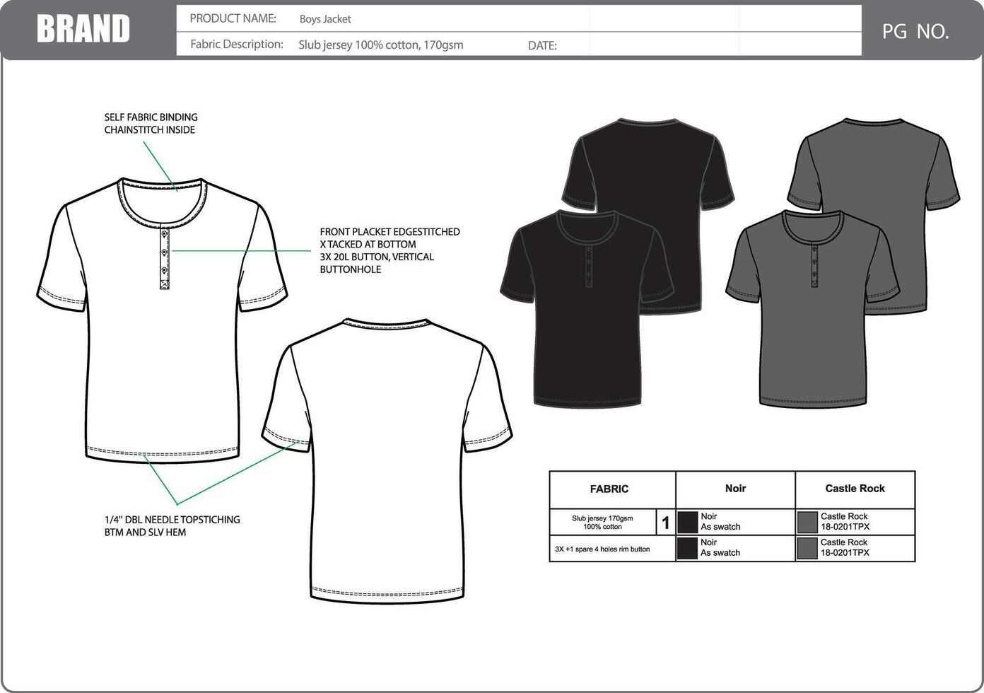 Tech Pack of Mens T-shirt vector
