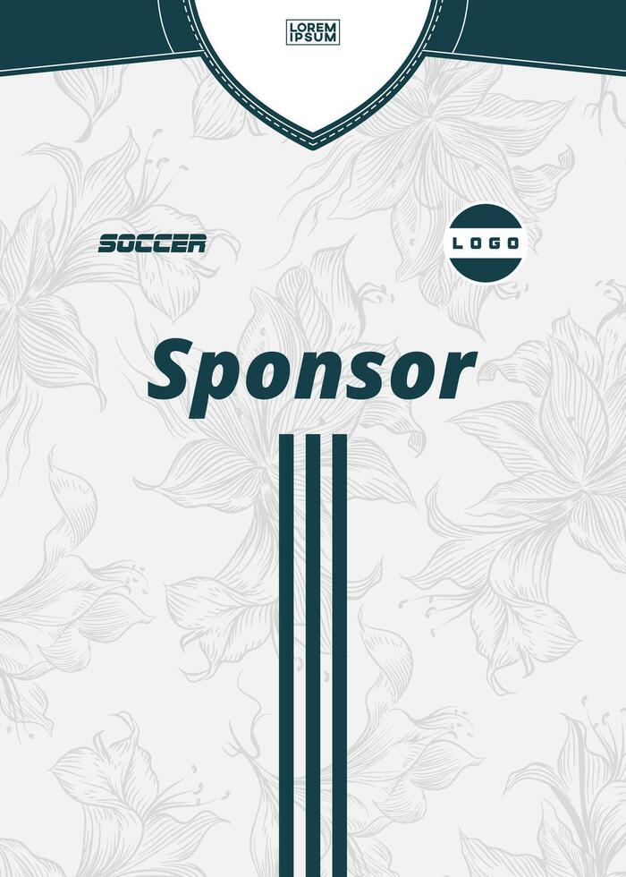 jersey with floral motifs pattern vector
