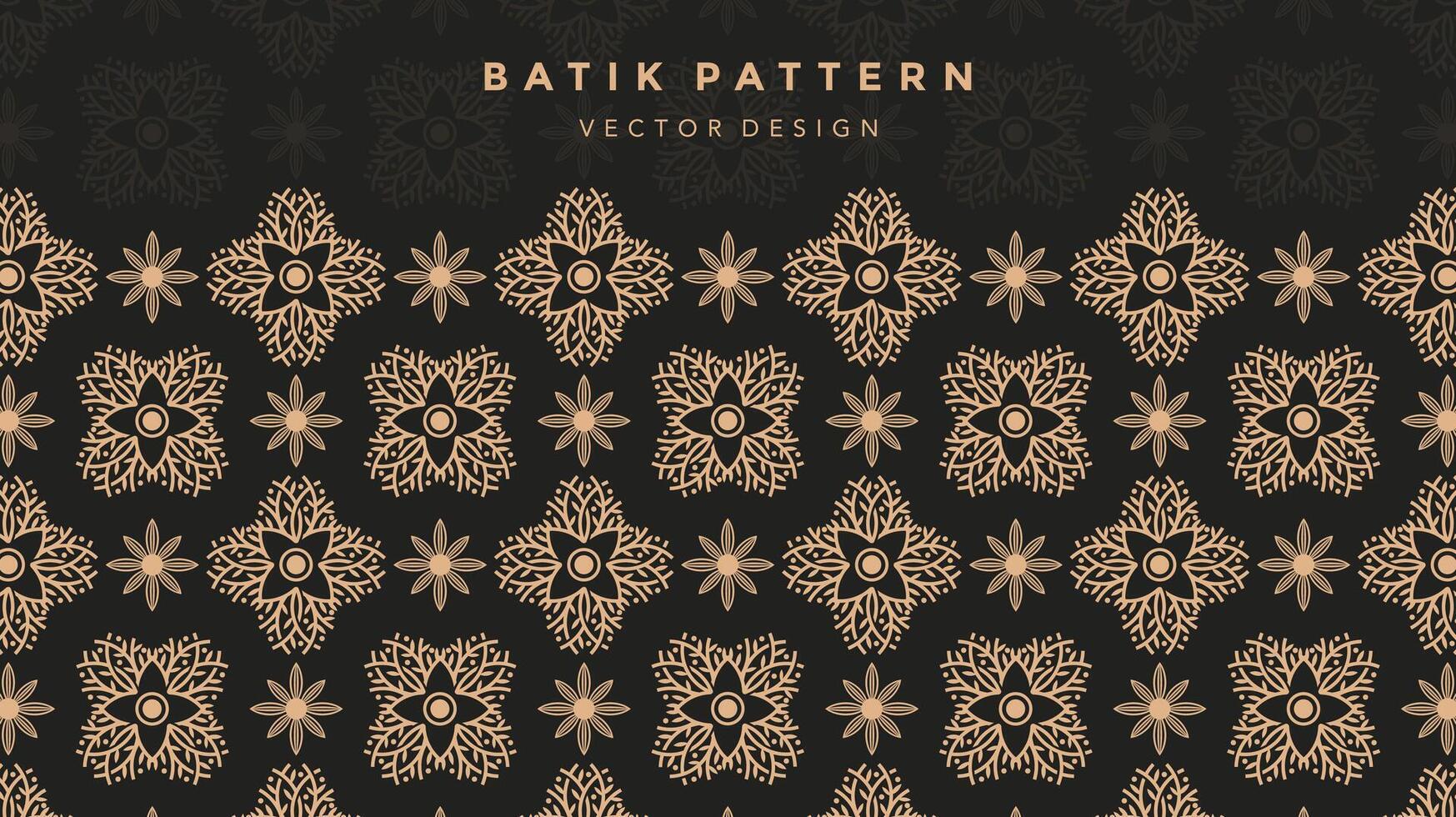 luxury frame background with traditional batik Seamless Pattern vector