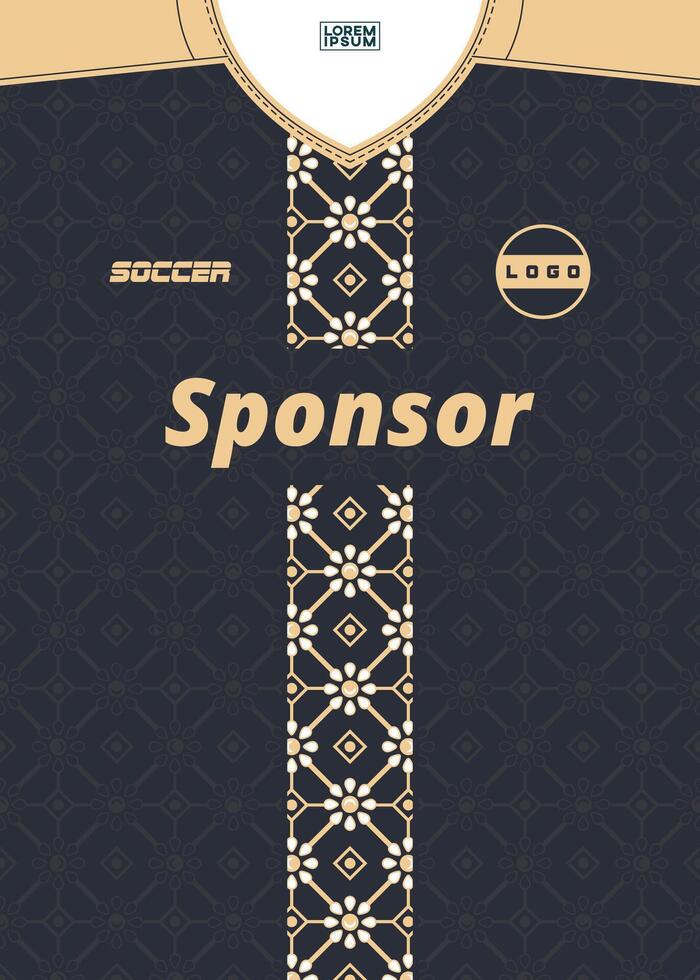jersey with traditional batik motifs pattern vector