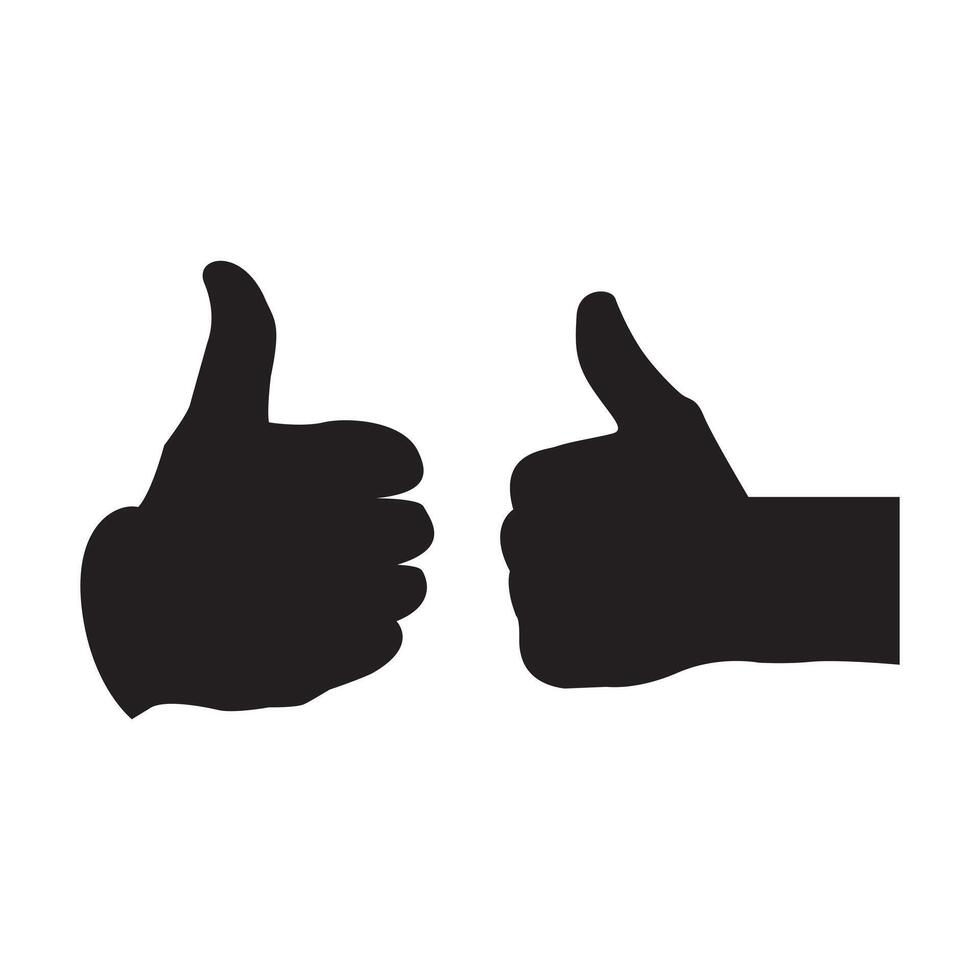 The set of thumbs up icons. Hand-like. similar to icon . vector
