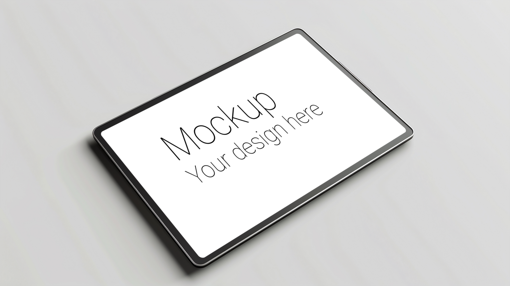 Mockup of black tablet on white background psd