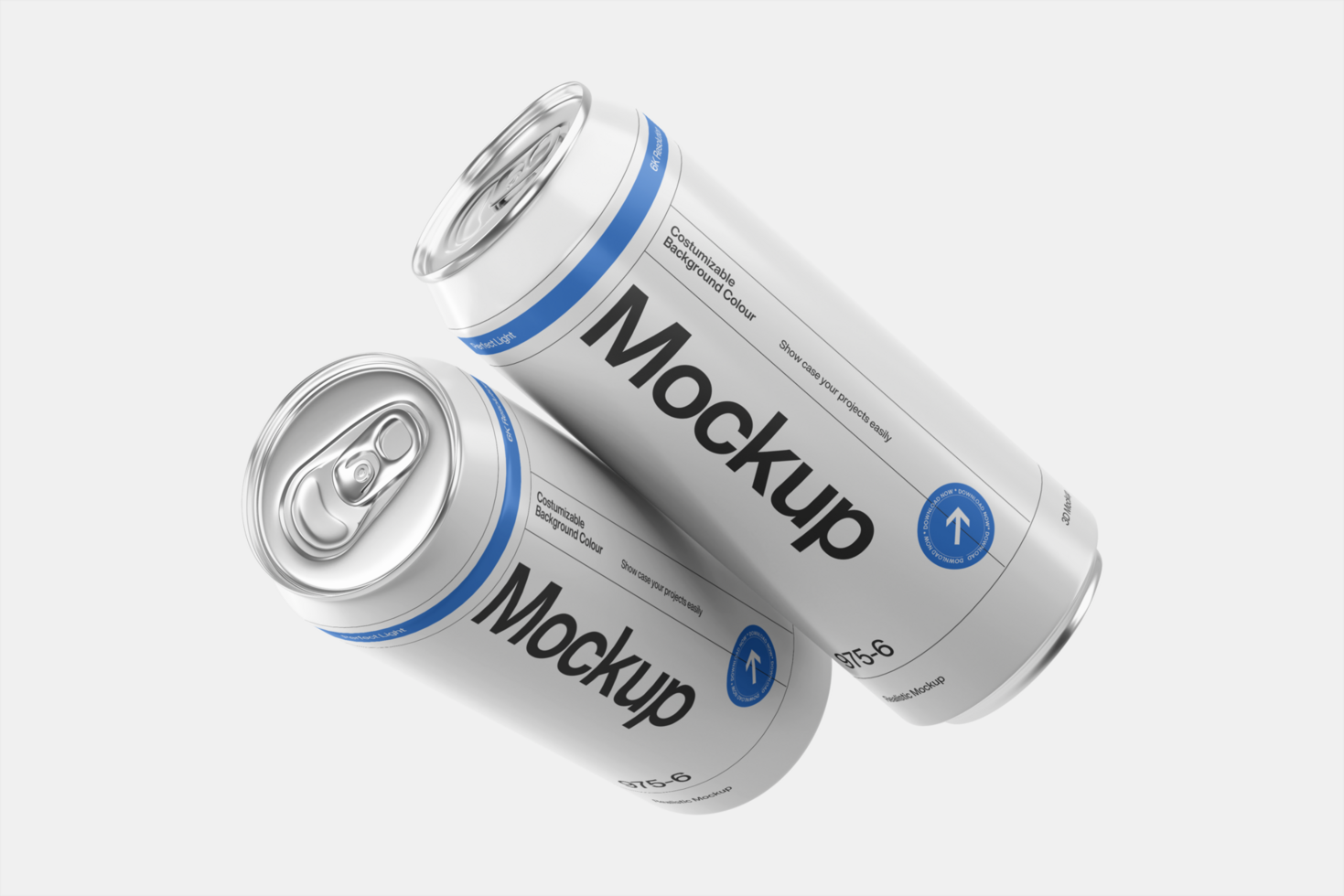 minimalist beverage can mockup template psd